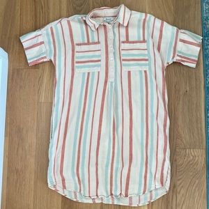 Madewell striped linen/cotton tunic